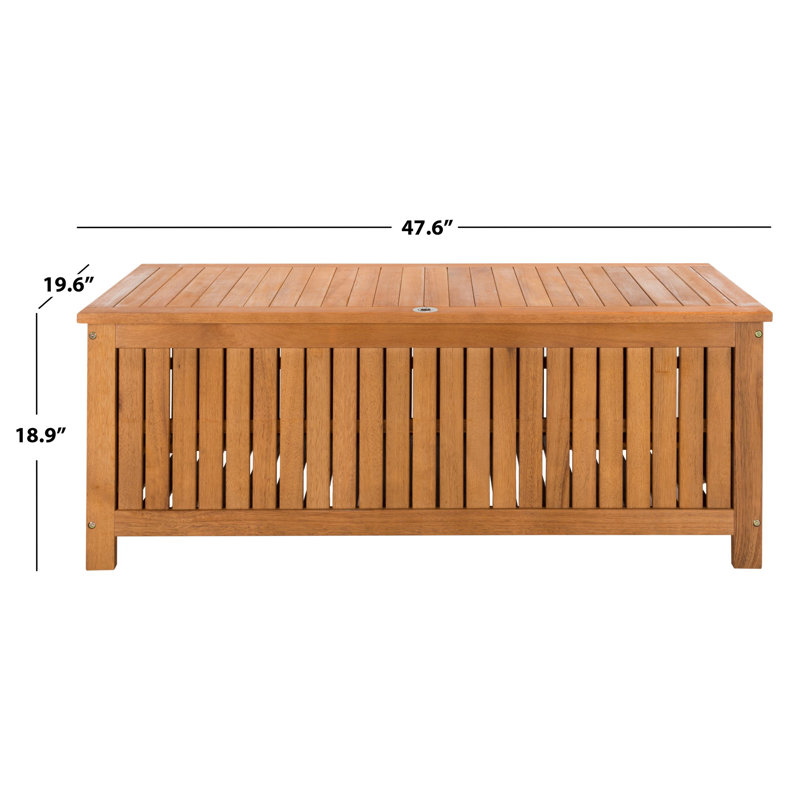 Safavieh Abri Water Resistant Eucalyptus Solid Wood Deck Box & Reviews